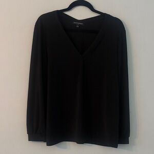 Banana Republic Elegant Black V-Neck Blouse